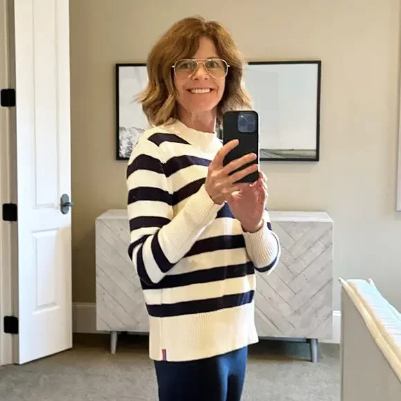 KULE The Tatum Striped Cotton Sweater S - Picture 5 of 11